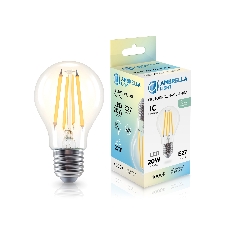 Лампа светодиодная 602014 Filament LED A60 20W IC E27 4000K 220-240V
