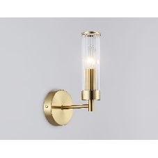 Настенный светильник Ambrella light LH55164 BS/CL латунь/прозрачный E14 max 40W 155*100*245
