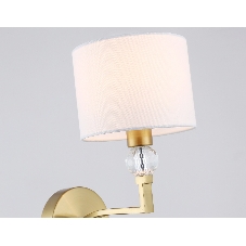 Настенный светильник Ambrella light LH71135 BS/WH латунь/белый E14 max 40W 220*140*250