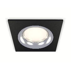 Комплект встраиваемого светильника Ambrella light XC7632003 SBK/PSL черный песок/серебро полированное MR16 GU5.3 (C7632, N7012)