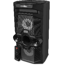 Мобильные колонки SVEN PS-655 2.0 черные (2x25W, mini Jack, USB Type-C, USB flash, Bluetooth, FM, micro SD, ПДУ, LED экран, 4400 мA, RGB подсветка)