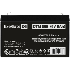Аккумуляторная батарея ExeGate DTM 609 (6V 9Ah, клеммы F1)