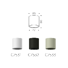 Корпус светильника C7533 SGR серый песок D80*H80mm MR16 GU5.3