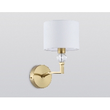 Настенный светильник Ambrella light LH71135 BS/WH латунь/белый E14 max 40W 220*140*250