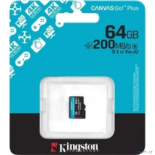 Флеш карта microSDXC 64Gb Kingston SDCG4/64GbSP Canvas Go! Plus V30 A2 w/o adapter