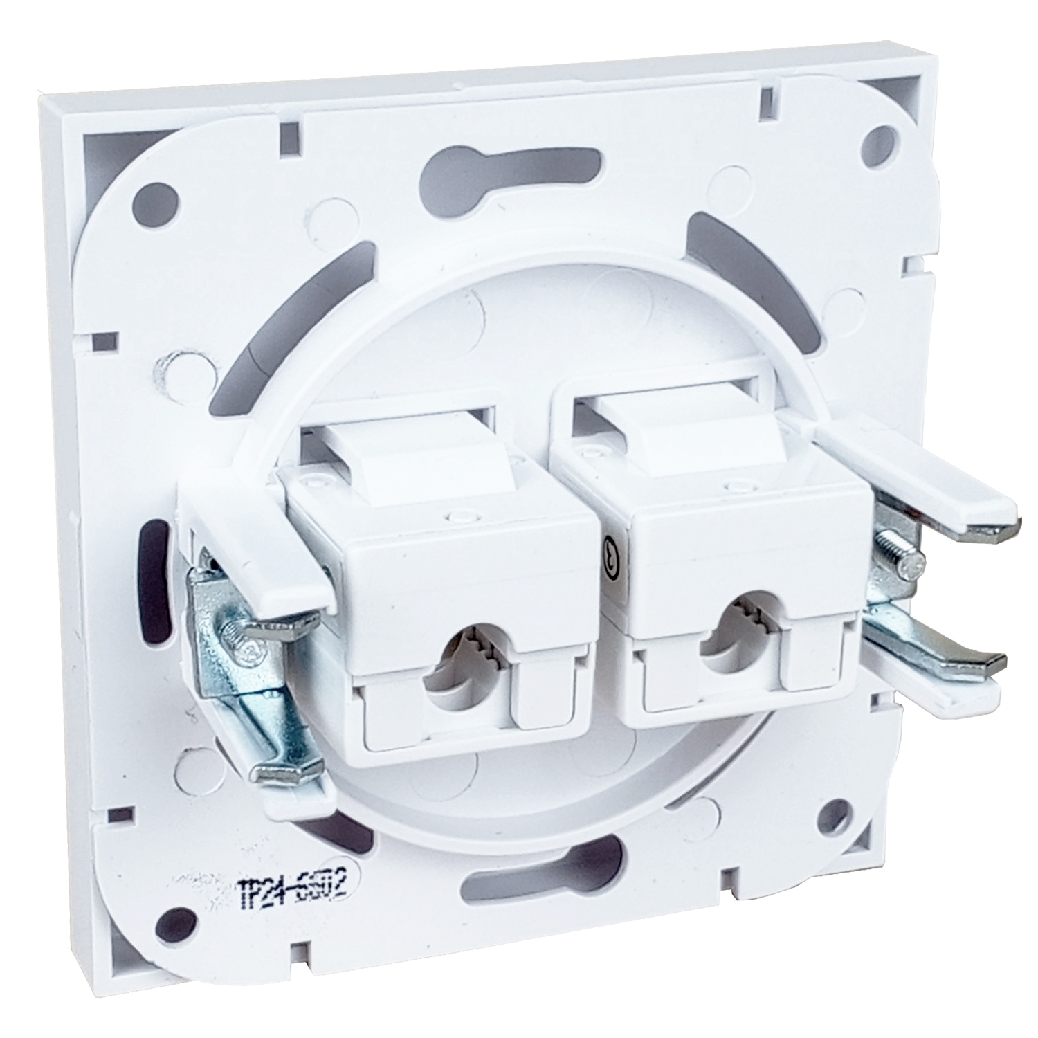 Механизм розетки Bylectrica Механизм телефонной роз. 2-местн. серия CARRE, белый (ТР24-6602)