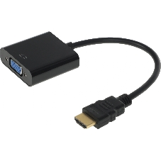 Переходник KingPrice KP-HDMI(m)-VGA(f) HDMI (m) VGA (f) 0.1м черный