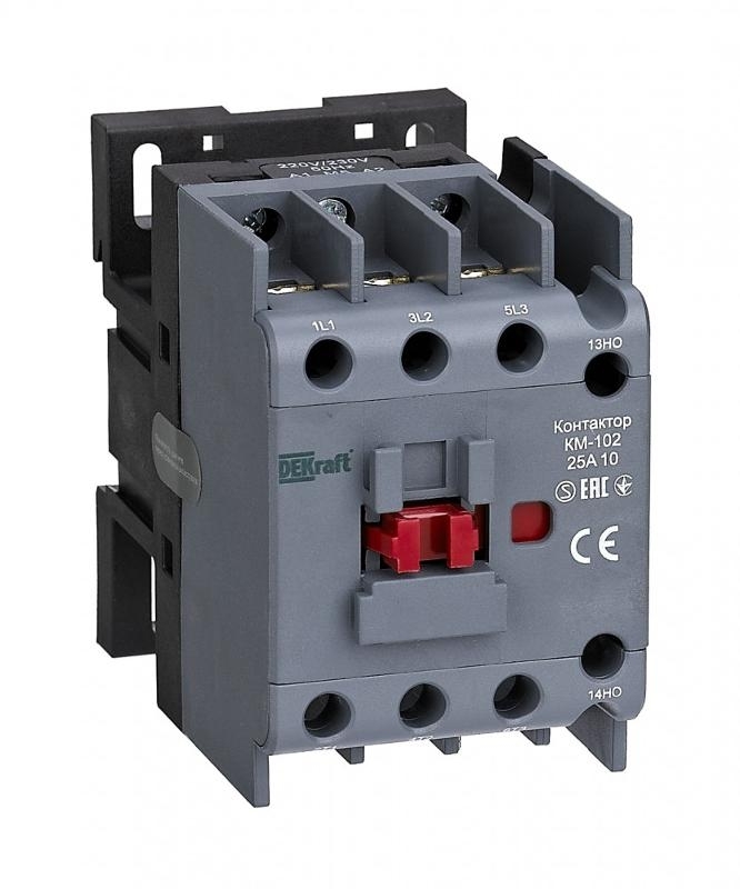 Контактор DEKraft 25А 24В АС3 АС4 1НЗ КМ-102