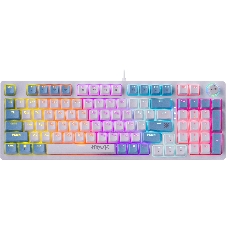 Клавиатура проводная Defender Hawk GK-418, USB, белый/голубой