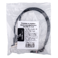 Планка USB 2.0 на заднюю панель низкопрофильная Cablexpert CCUSBRECEPTACLE-LP, 2 порта USB