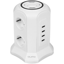 Сетевой фильтр Qumo Power Tower Pro + Wireless SFU2 (P-0010) черный, 6 розеток