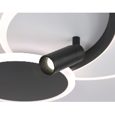 Светильник Ambrella light FL5118/3+1 WH/BK белый/черный 64W 3000K/4200K/6400K+4200K 480*425*110 (ПДУ ИК)