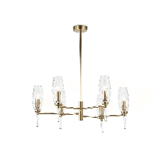 Люстра Ambrella light LH55201/6 BS/CL латунь/прозрачный E14*6 max 40W D660*520