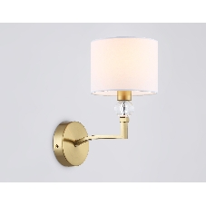 Настенный светильник Ambrella light LH71135 BS/WH латунь/белый E14 max 40W 220*140*250