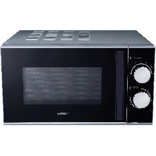 Микроволновая печь Vitek VT-MW0823 серебристый/черный, 23 л, 900 Вт, переключатели - поворотный механизм