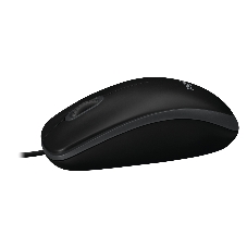 Мышь проводная Logitech B100 черный, 1000 dpi, USB, кнопки - 3