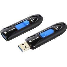 Флешка USB Transcend JetFlash 790 (TS64GJF790K), 64 Gb, USB 3.0, R/W 90/40, черный/синий