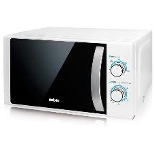Микроволновая печь BBK 20MWS-711M/WS C белый/серебристый, 20 л, 700 Вт, переключатели - поворотный механизм