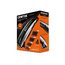 Машинка для стрижки Centek CT-2123 (черный/серебро) 10Вт, стальные лезвия, прорезиненный корпус