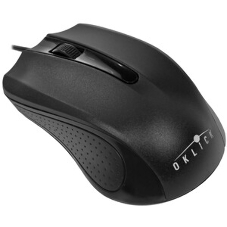 Мышь проводная Oklick 225M черный, 1200 dpi, USB, кнопки - 3