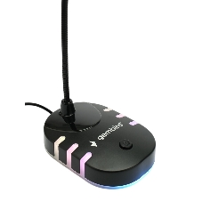 Микрофон настольный конденсаторный Gembird M-05RGB, подсветка RGB, черный