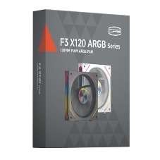 Вентилятор для корпуса PcCooler F3 X120R BK Reverse ARGB 120х120x25 черный 4-pin 28.4дБ (F3 X120R ARGB BK) Ret