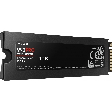 Накопитель SSD Samsung 990 PRO, 1000Gb, PCIe 4.0 x4, M.2 2280, NVMe, R/W 7450/6900, с радиатором