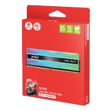 Оперативная память XPG Lancer Neon RGB, DDR5, 32GB (2x16GB), 6400MHz, CL32, DIMM, с радиаторами, RGB, серебристая