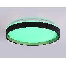 Светодиодный светильник RGB Ambrella light FZ610 BK/GD черный/золото IP20 66W 3000K-6500K+RGB D490*85 (ПДУ ИК)