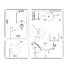 Настенный светильник Ambrella light LH71135 BS/WH латунь/белый E14 max 40W 220*140*250