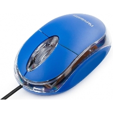 Мышь проводная Гарнизон GM-100B синий, 1000 dpi, USB, кнопки - 3