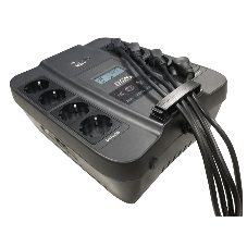 Источник бесперебойного питания Powercom Back-UPS SPIDER, Line-Interactive, LCD, AVR, 550VA/330W, Schuko, USB, черный (1456259)