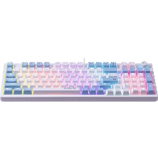 Клавиатура проводная Defender Hawk GK-418, USB, белый/голубой
