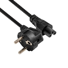 Кабель питания ноутбуков ExeGate Power PC5-0,5P (Евровилка Schuko->C5, VDE-250V-3*0.5мм2, медь, черный, 6A, 0.5м)