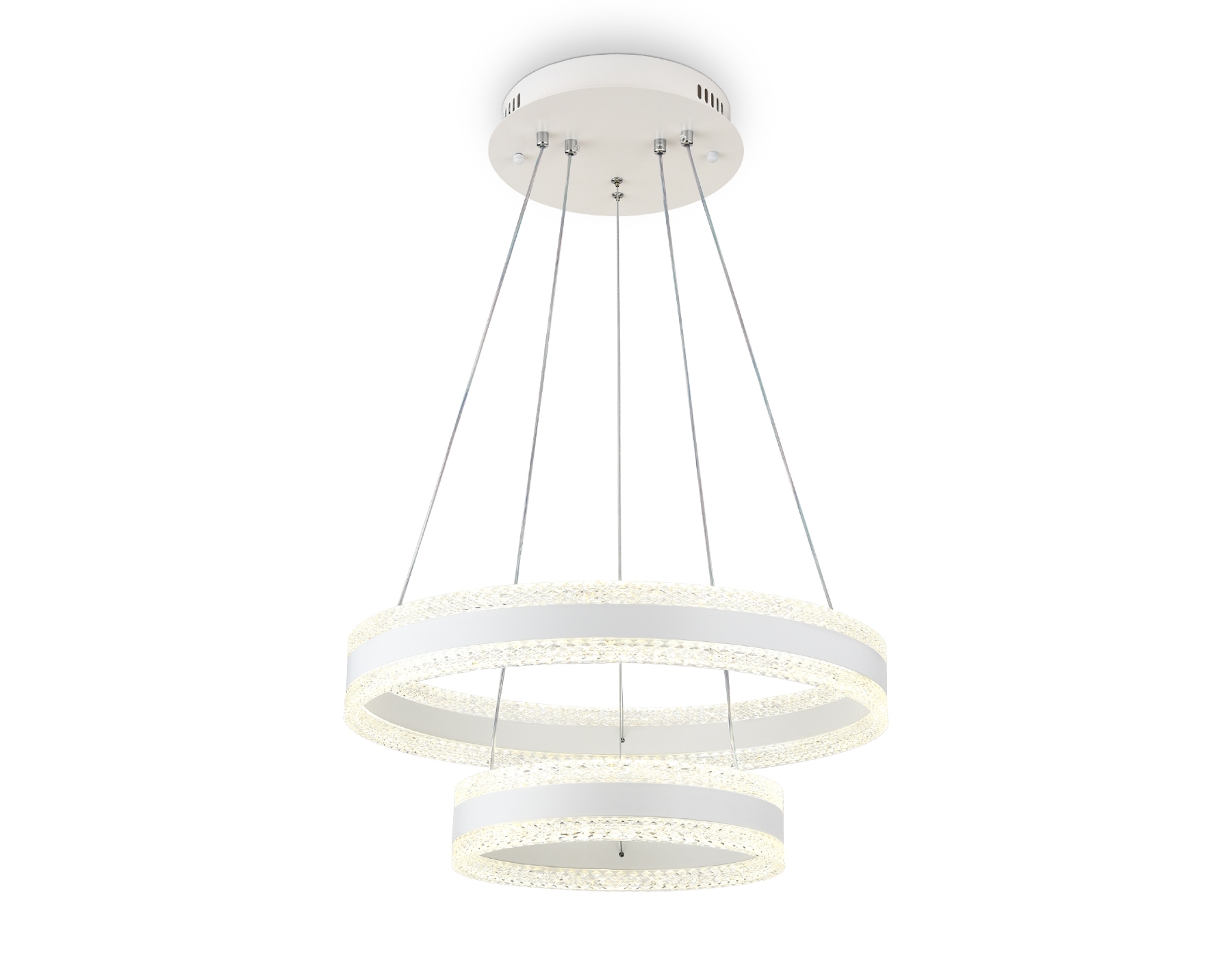 Светильник Ambrella light FA6175/2 WH белый 108W 3000K+6400K/3000K/6400K/4200K+4200K D500*630 (ПДУ РАДИО 2.4G)