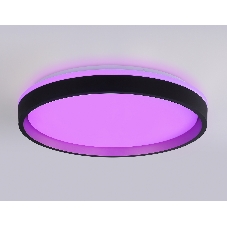 Светодиодный светильник RGB Ambrella light FZ610 BK/GD черный/золото IP20 66W 3000K-6500K+RGB D490*85 (ПДУ ИК)