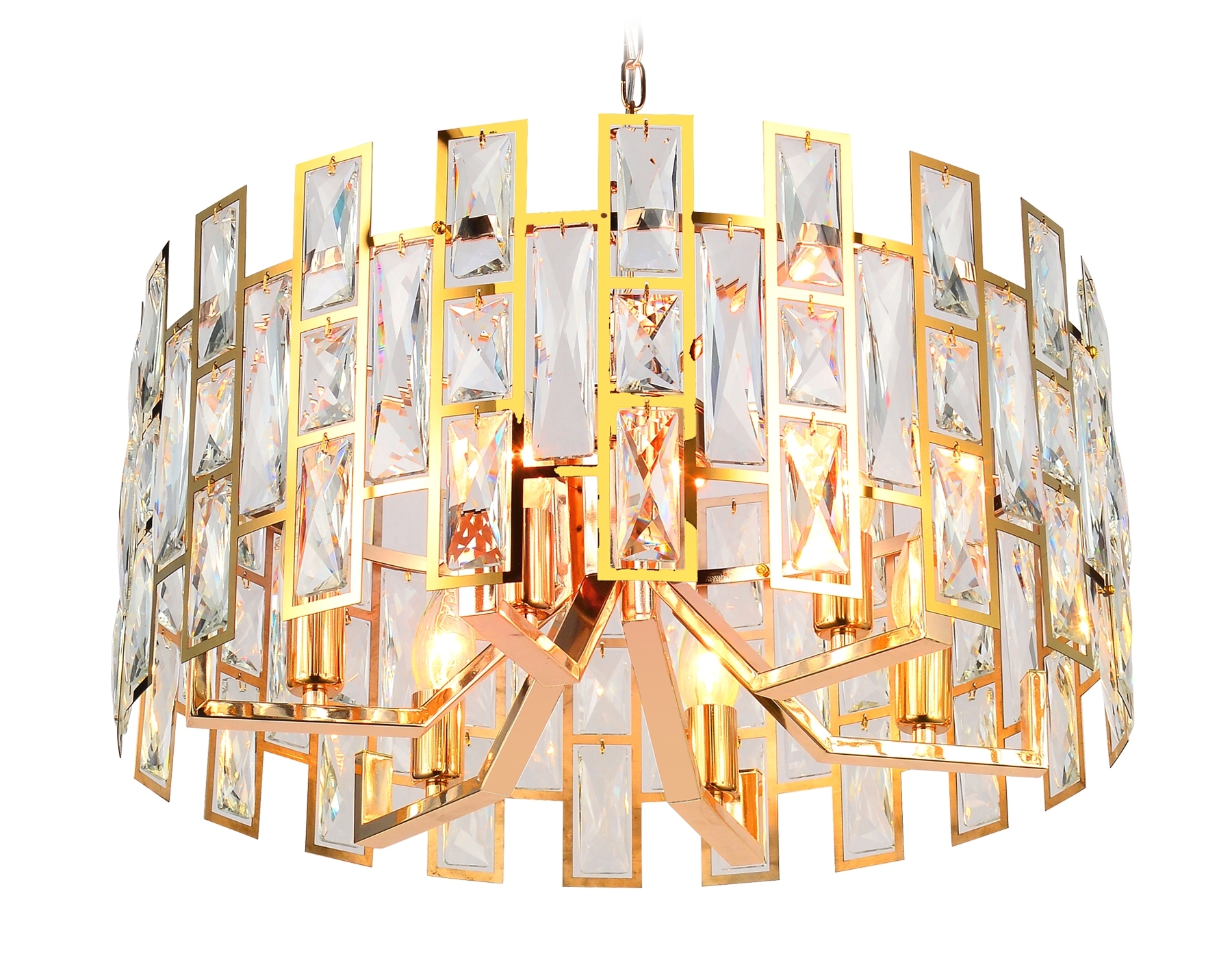 Светильник Ambrella light TR5061/6 GD/CL золото/прозрачный E14/6 max 40W D500*938