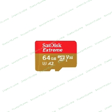 Флеш карта microSD 64Gb SanDisk microSDXC Class 10 UHS-I A1 C10 V30 U3 Extreme 170Mb/s