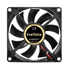 Вентилятор 12В DC ExeGate EX08015S2P (80x80x15 мм, Sleeve bearing (подшипник скольжения), 2pin, 2000RPM, 20dBA)