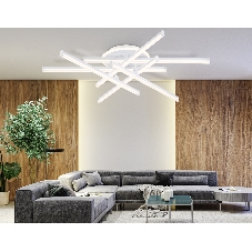 Потолочный светодиодный светильник Ambrella light FL6251 WH белый 97W 3000K-6400K 805*760*170 (ПДУ ИК)