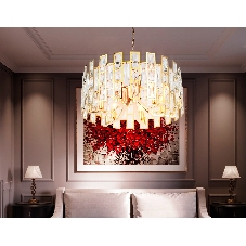 Светильник Ambrella light TR5061/6 GD/CL золото/прозрачный E14/6 max 40W D500*938