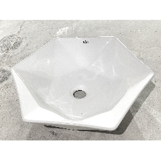 Раковина накладная на столешницу BAU Crystal 40х40, белая + выпуск клик-клак, хром