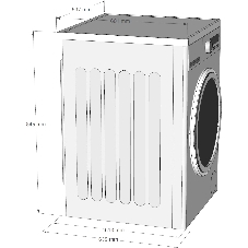 Сушильная машина Korting KD 60HP109 N черный, 10 кг, сушка - конденсационная, программ - 15, 59.6 x 84.5 x 63.9 см