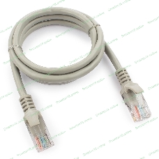 Патч-корд UTP Cablexpert cat.5e, 1м, литой, многожильный серый
