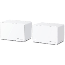 Домашняя Mesh Wi‑Fi система AX3000 Whole Home Mesh Wi-Fi 6 SystemSPEED: 574 Mbps at 2.4 GHz + 2402 Mbps at 5 GHzSPEC: Internal Antennas, 3× Gigabit Ports per Unit (WAN/LAN auto-sensing), 1024-QAM, OFDMA, HE160FEATURE: MERCUSYS APP, Router/AP Mode, One Unified Network, Seaml