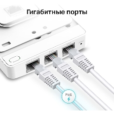 Точка доступа TP-Link AC1200 dual band wall-plate access point, 866Mbps at 5GHz and 300Mbps at 2.4G, 4 Giga LAN port