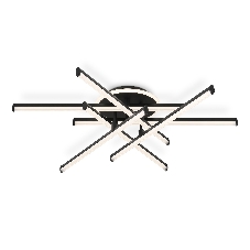 Потолочный светодиодный светильник Ambrella light FL6252 BK черный 97W 3000K-6400K 805*760*170 (ПДУ ИК)