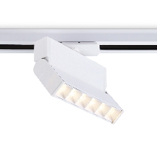 Трековый однофазный светодиодный светильник Ambrella light GL6811 WH белый LED 6W 3000K 24° 115*22*87