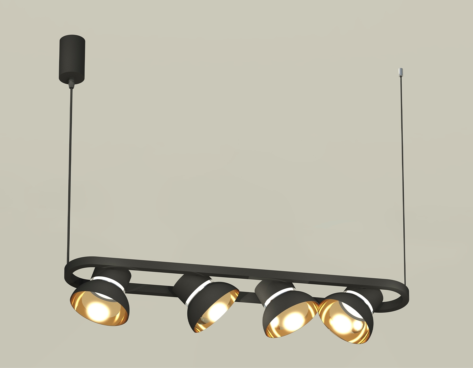 Светильник Ambrella light XB9164081/4 SBK/PYG/CL черный песок/золото желтое полированное/прозрачный GX53 (С9164, N8145)