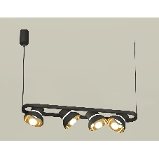 Светильник Ambrella light XB9164081/4 SBK/PYG/CL черный песок/золото желтое полированное/прозрачный GX53 (С9164, N8145)